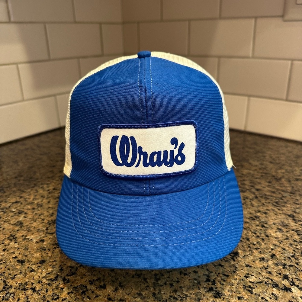 Vtg 90s Wray's Trucker Ram Action Headwear Hat Snapback Made in USA